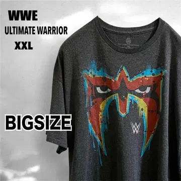 WWE 얼티밋 워리어 프린트 반팔 티셔츠 2XL XXL 블랙