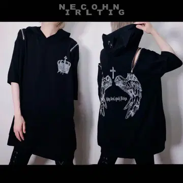 NieR 고양이 귀가 달린 2WAY 후드티