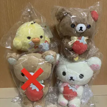 리락쿠마 코리락쿠마 고구마 스토어 한정판 딸기 봉제 인형
