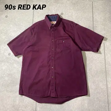 빅 사이즈 90s RED KAP 레드 캡 반팔 워크 셔츠 XL