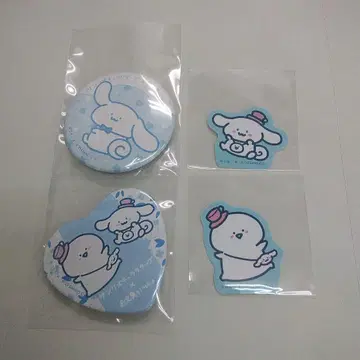 산리오 문구와 함께 캔뱃지 2종 플레이크 씰 시나몬 문구