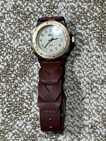 TIMEX 아날로그 손목시계 가죽