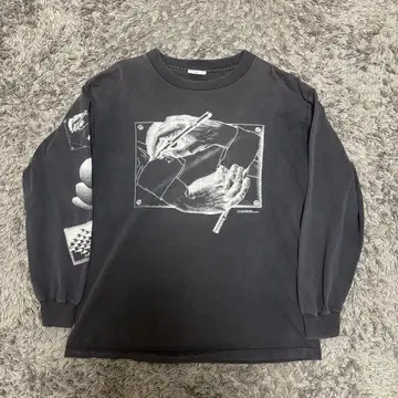 90년대 빈티지 M.C ESCHER 에셔 싱글 스티치 긴팔 티셔츠
