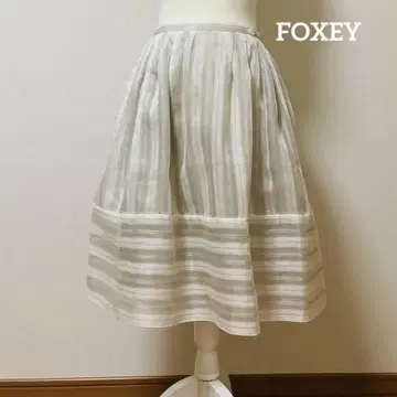 FOXEY 폭시 스커트 실크 린넨 실크 린넨 일본제