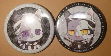 IDENTITY V 화이트 블랙 무상 샤비안 판무죄 캔뱃지 2개 세트