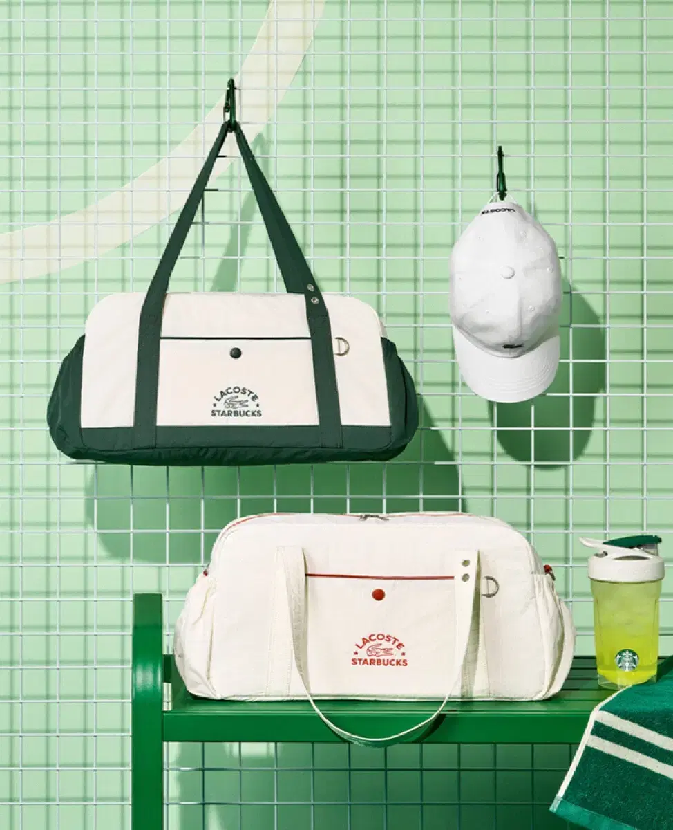 Starbucks Lacoste Multiple Bag Ivory /25 Frequency Starbucks Boston Bag