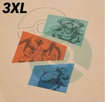 새상품 유니클로 포켓몬 티셔츠 리자몽 후시기바나 거북왕(카멕스) 3XL