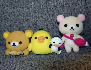 리락쿠마 코리락쿠마 키이로이토리 펭귄 봉제 인형 마스코트 매달리기