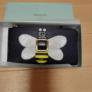 최종 가격 MUVEIL 벌 모티브 L자 지갑 네이비 컨디션 최상