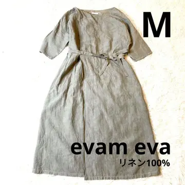 evam eva 린넨 100% 카슈쿨 원피스 그레이 M 2