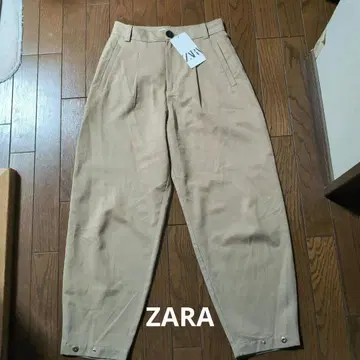 자라 베이지 치노 팬츠 플리츠