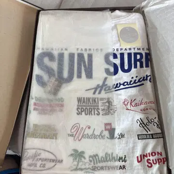 Sun Surf 하와이안 상자 티셔츠 M 사이즈