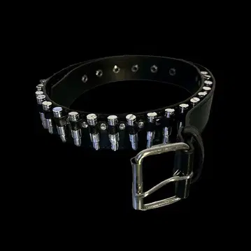스터드 가죽 벨트 black
