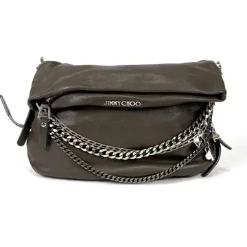 JIMMY CHOO 숄더백 가죽 바이커 체인 카드놀이