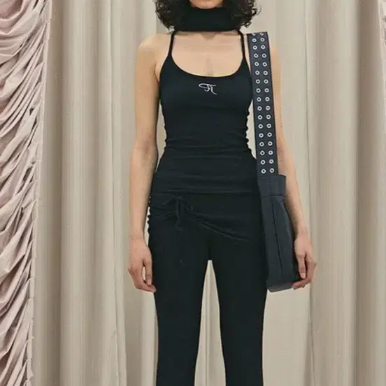 threetimes ♥ Jewel string bootcut pants /追跡付 threetimes】Jewel string bootcut pants (2colors)