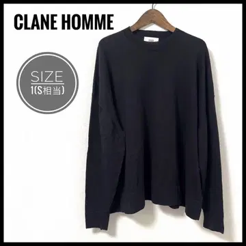 CLANE HOMME 클라네옴 하이 게이지 니트 탑 블랙 무지 1