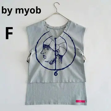 사이클 바이 MYO 그래픽 프린트 베스트 상의 F