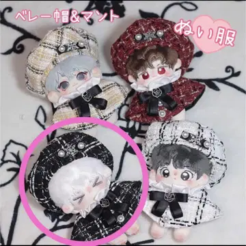 봉제 의류 10cm 트위드 블랙 SD 인형 모자 봉제 인형 봉제 덕질