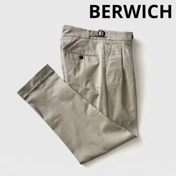 BERWICH 베르위치 스코틀랜드 코튼 스트레치 2 플리츠 팬츠