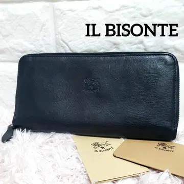 IL BISONTE 일비종떼 라운드 지퍼 장지갑 네이비 새상품급