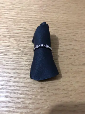 다이아몬드풍 실버 반지 약 15mm