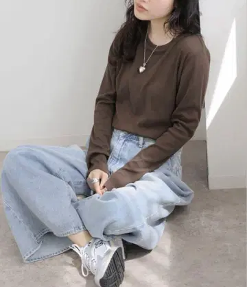 JURNAL STANDARD 베어 골지 컴팩트 풀오버 브라운
