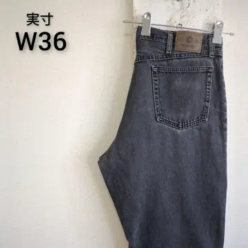 랭글러 Wrangler 블랙 청바지 테이퍼드 36인치 WR06