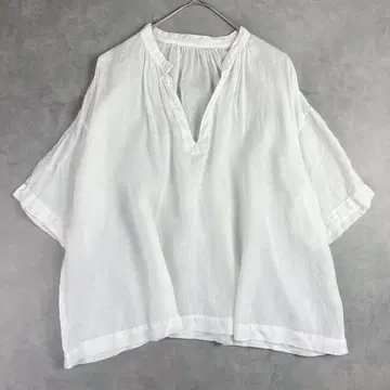 nest Robe 네스트로브 린넨 밴드 카라 스키퍼 블라우스 셔츠