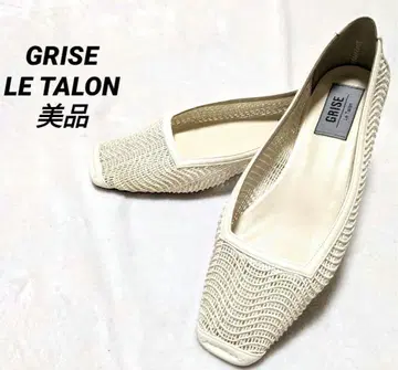 LE TALON 스퀘어 스티치 메쉬 플랫 루타론 펌프스 스퀘어
