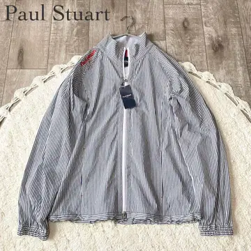Paul Stuart 스트라이프 나일론 자켓 축구 블루종