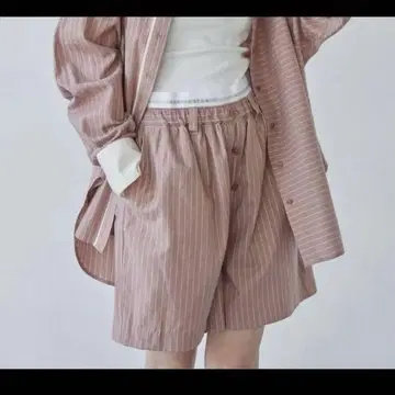 ALEXIA STAM 스트라이프 숏 팬츠 S 핑크
