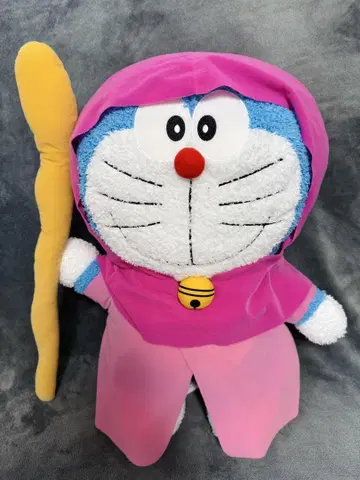 도라에몽 핑크 로브 봉제 인형 약 30cm