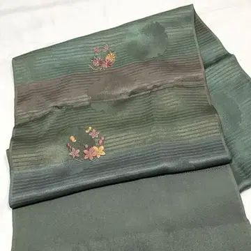 C873 순수 실크 오비야오 부분 자수 컨디션 최상 기모노