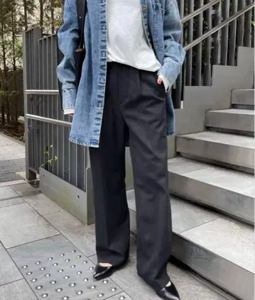 하이브리드 더블 크로스 원턱 팬츠 36