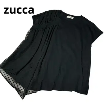 ZUCCa 주카 티셔츠 도트 도트 무늬 반팔 절개 M