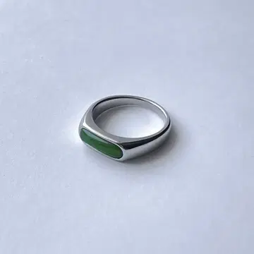 반지 실버 그린 Nobrand