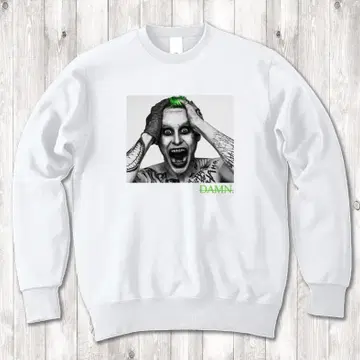 badman thejorker 랩 티 화이트 맨투맨 XL