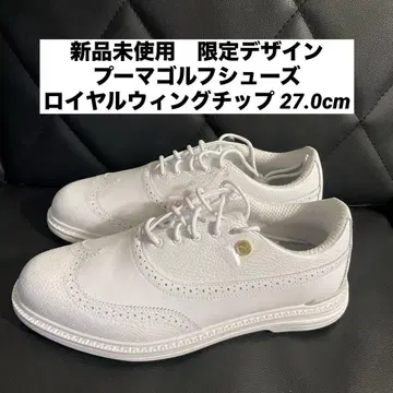 미사용 새상품 한정판 디자인 푸마 골프화 로얄 윙 칩 27cm