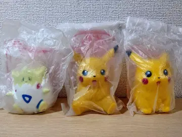 포켓몬 소프트 비닐 저금통 롯데리아 3개 피카츄 토게피 피규어
