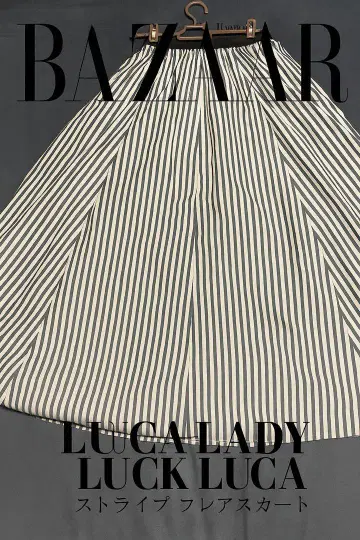 LUKA LADY LUCK LUCA 스트라이프 플레어 스커트