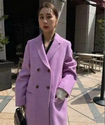 아메리 더블 브레스티드 메리드 코트