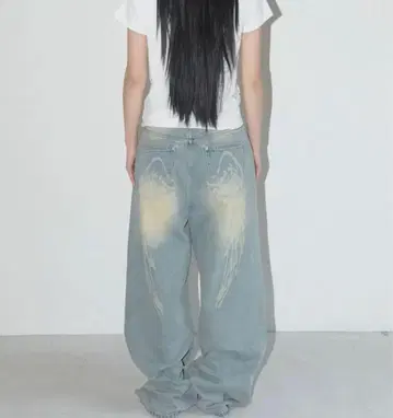 Fancy club 엔젤 빈티지 워싱 데님 팬츠
