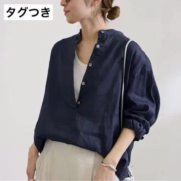 FRAMeWORK 프레임워크 프렌치 린넨 밴드 카라 n