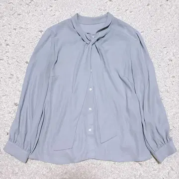 언타이틀 보타이 블라우스 세탁 가능 3L 라이트 블루