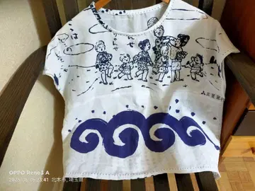 손바느질 손수건 목화 리메이크 티셔츠