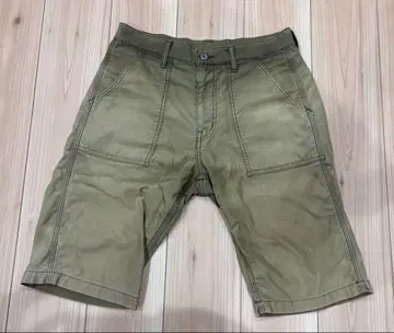 모모타로 청바지 하프 팬츠 올리브 W34