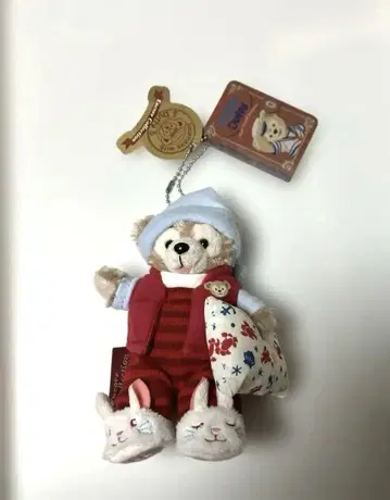 택 포함 파자마 더피 봉제 인형 배지 복각판 누이바 앙코르