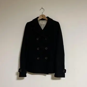 다크 네이비 울 피코트 더블 브레스트
