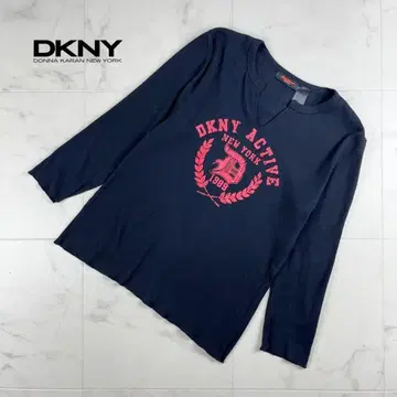 DKNY 긴팔 리브 탑 블랙 사이즈 M*IC677