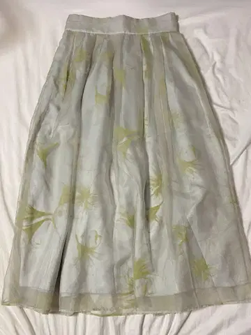 꽃무늬 플레어 롱 스커트